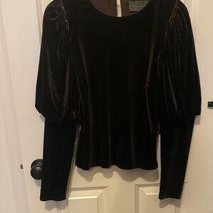 Sunday in Brooklyn Dark Velvet Blouse